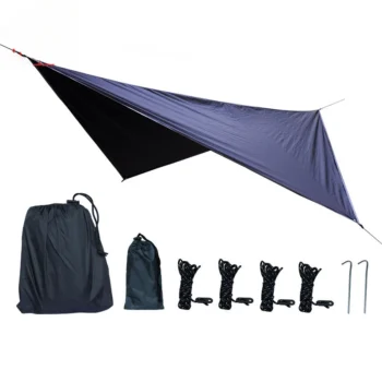 Dark Green Diamond-shaped Canopy, Outdoor Hammock Awning, Sunscreen, Waterproof and Rainproof, Polyester Plaid Canopy